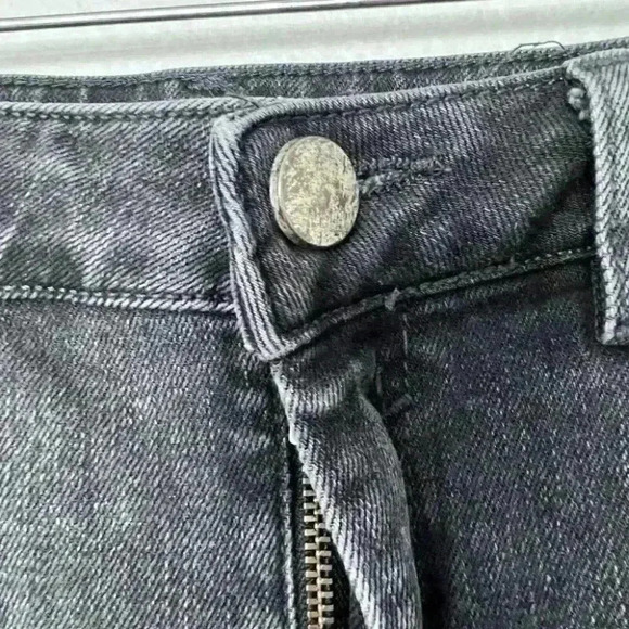 ASOS black faded straight leg jeans womens size W30 L30 high waisted Distressed - Picture 5 of 7